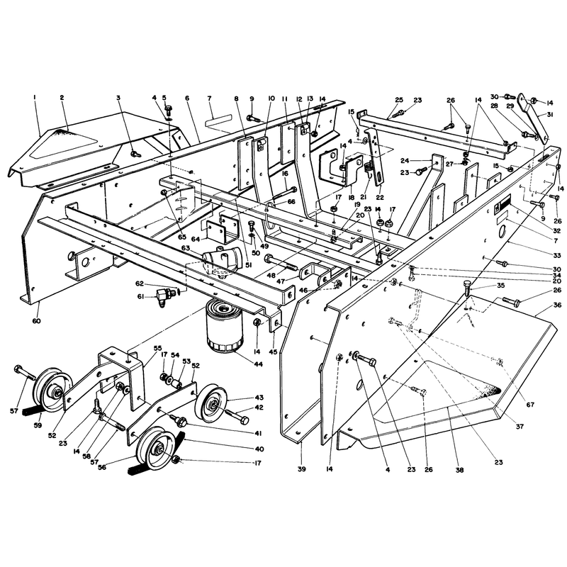 Frame and Jackshaft Assembly