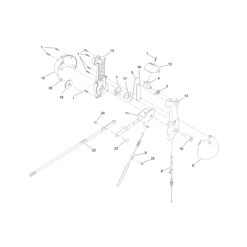 Chute Control Lever Assembly