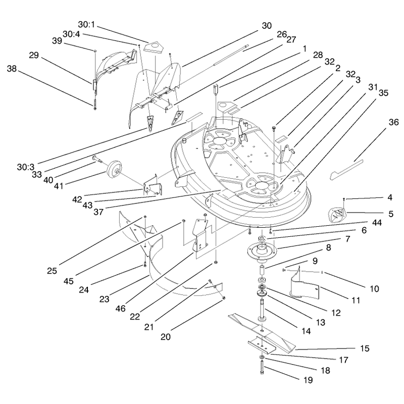 Deck Assembly 38in Cutting Unit