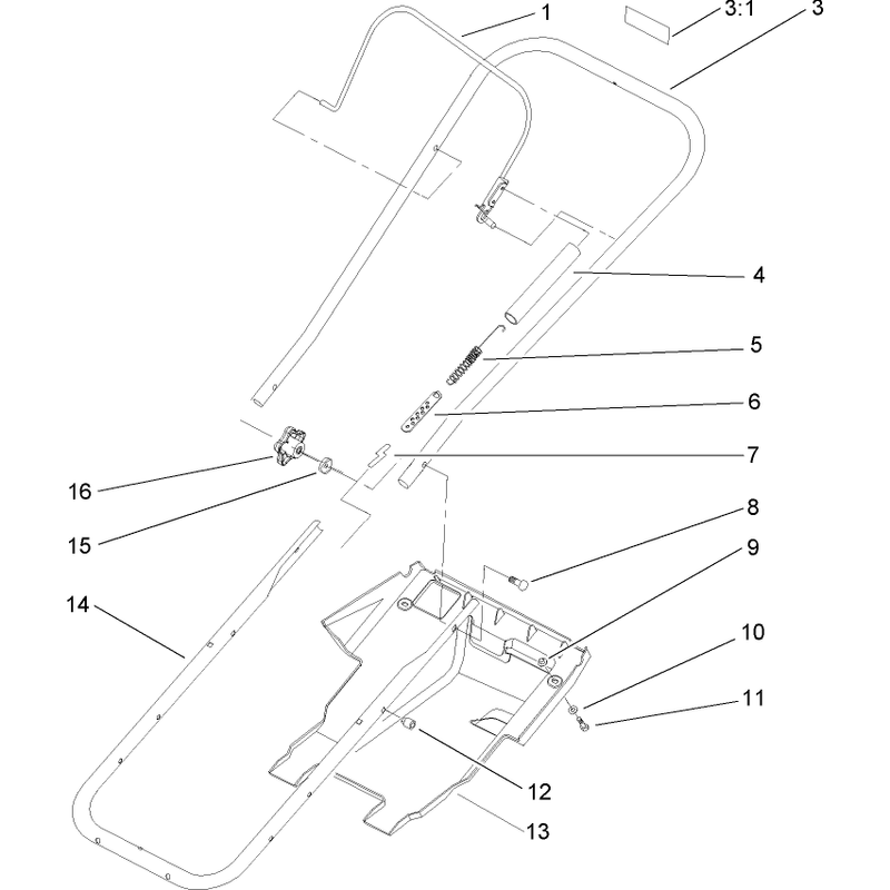 Handle and Lower Shroud Assembly