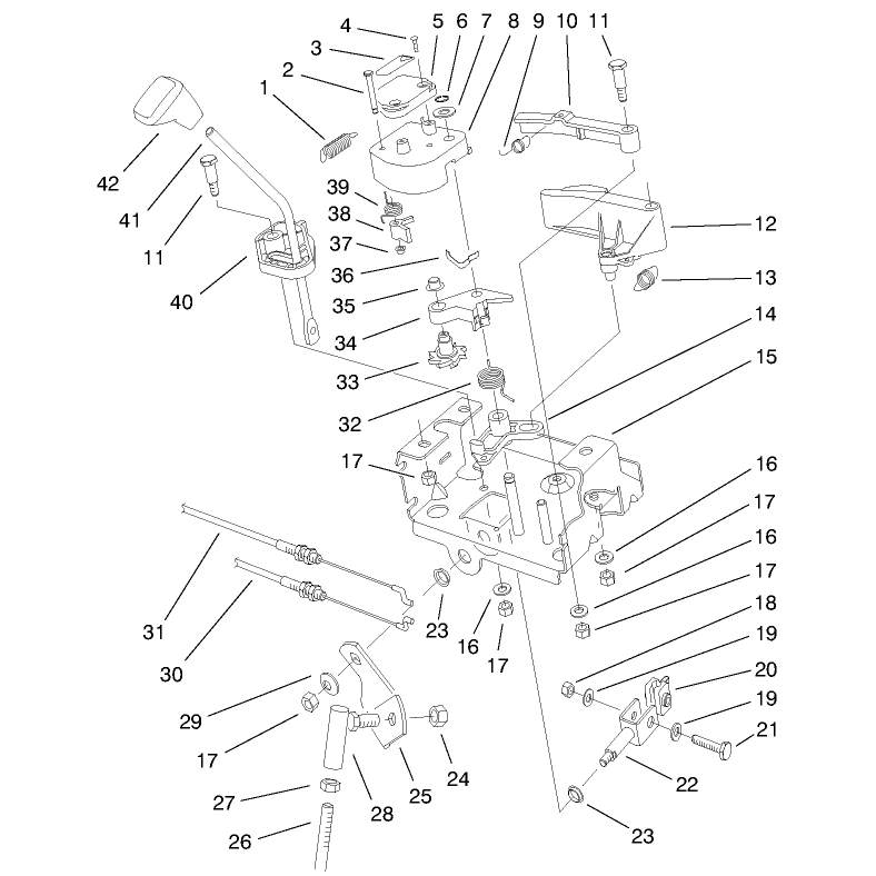 Power Shift Control Assembly