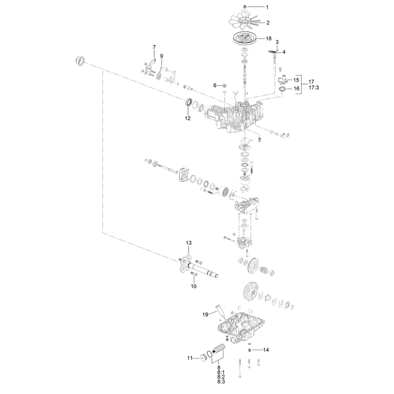 LH Transmission Assembly No. 161-1323