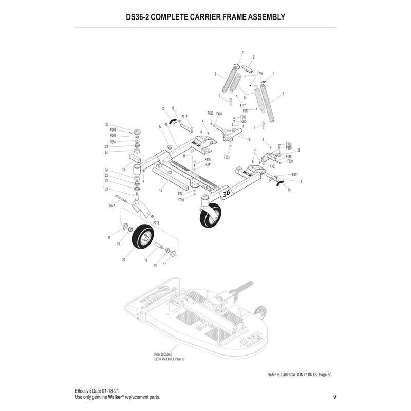 DS36-2 COMPLETE CARRIER FRAME ASSEMBLY