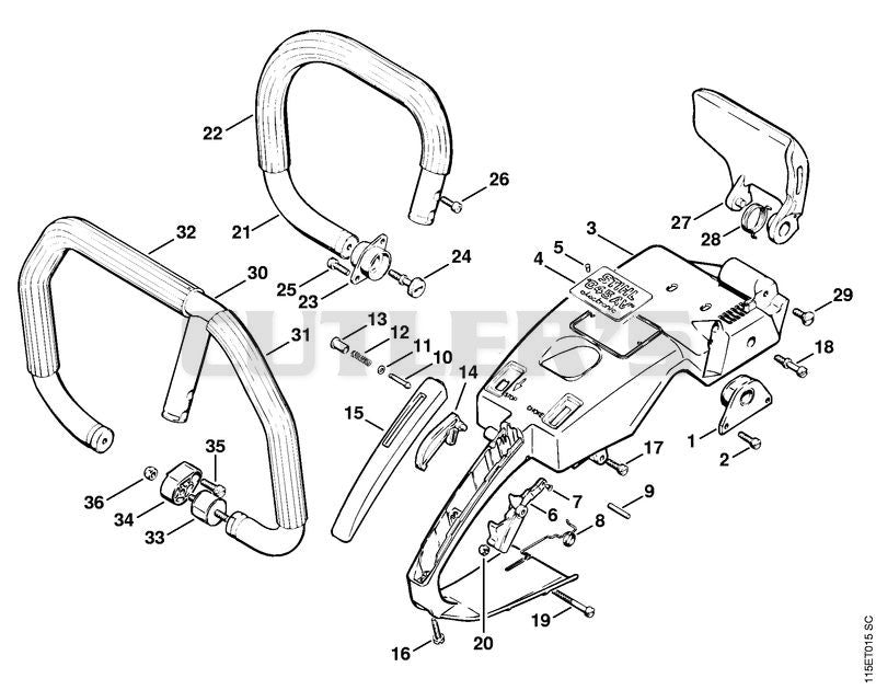 Handle frame, Handlebar