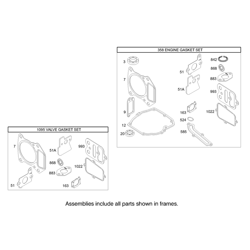 Gasket Assembly Briggs and Stratton Model 122602-0111-E1