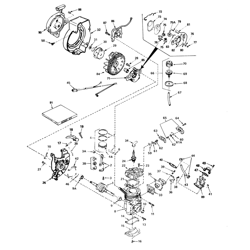 Engine Assembly (engine Tecumseh Model No. Ah520 Type 1602)