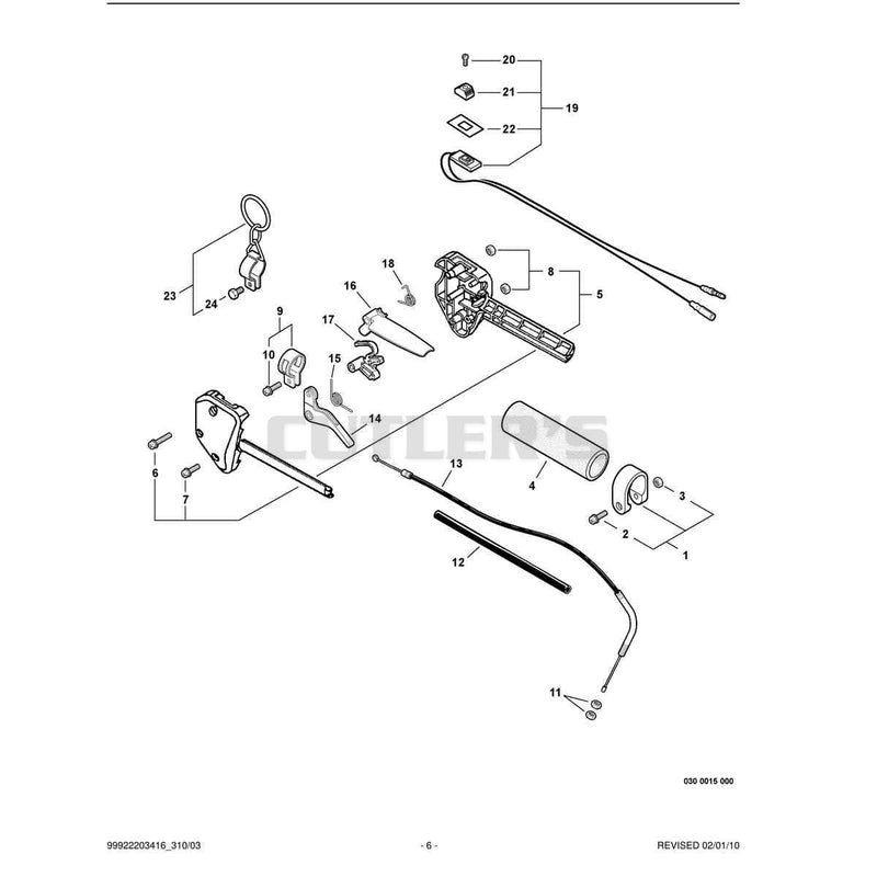 Control Handle,Throttle Cable, Ignition Switch