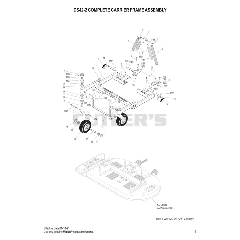 DS42-2 COMPLETE CARRIER FRAME ASSEMBLY