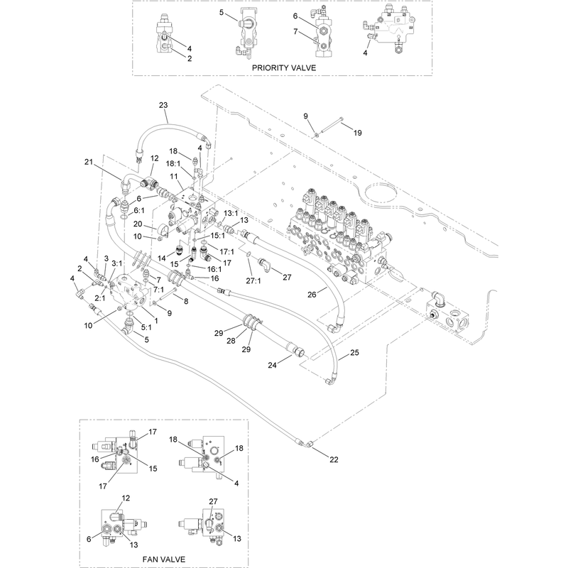 Fan Drive Valve and Flow Divider Assembly