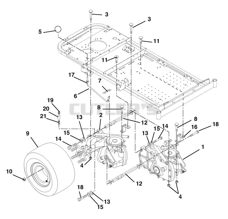 Transaxle, Dump Valves And Rear Wheels