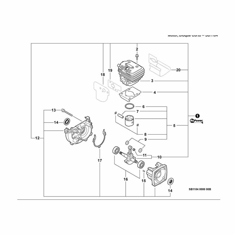 Engine, Short Block - SB1104