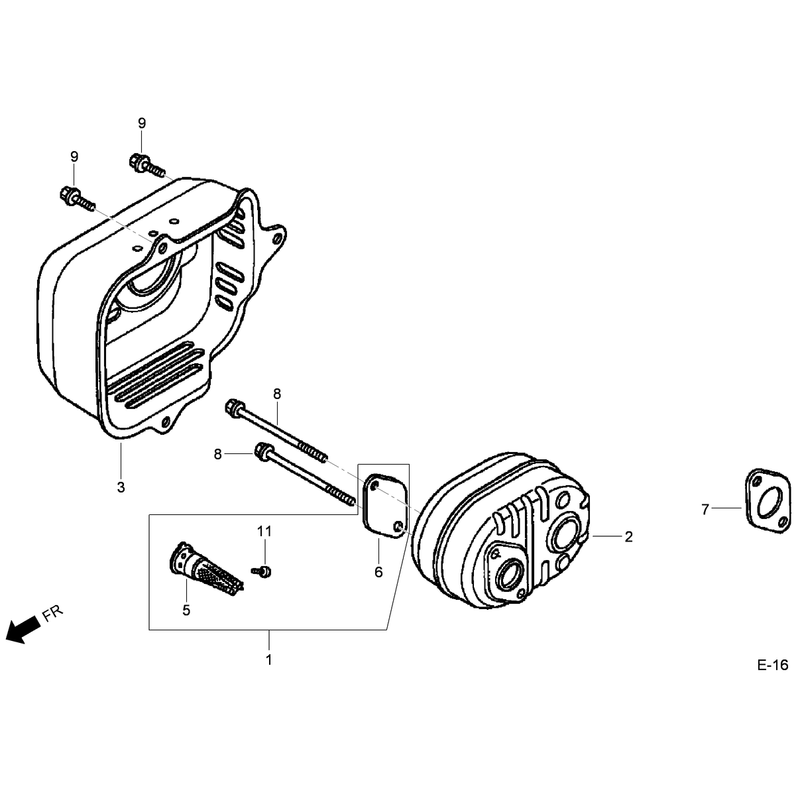 Muffler Assembly Honda GCV160L-AS3A