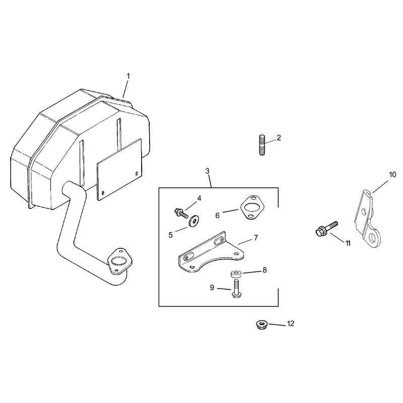 Exhaust Assembly Kohler CV15S-41620