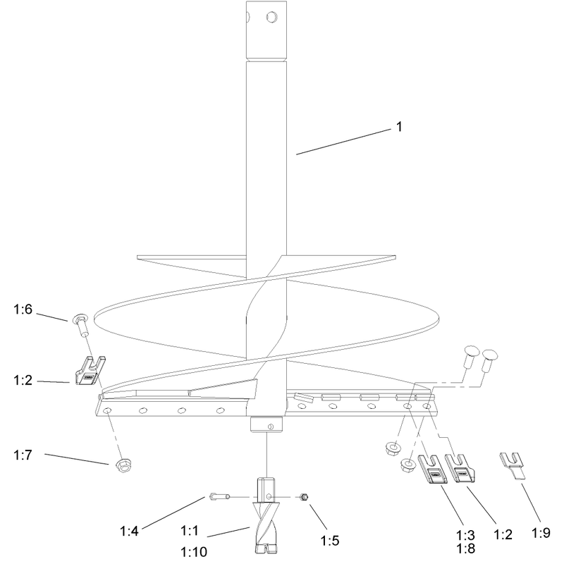 30 Inch Auger Assembly