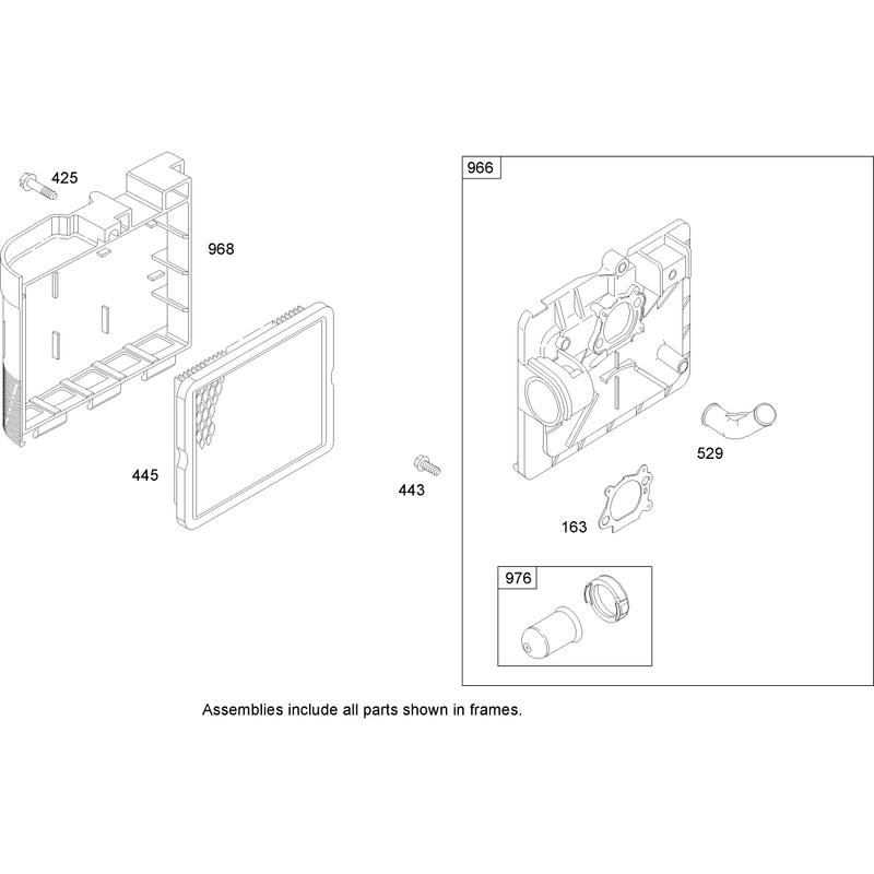 Air Cleaner Assembly Briggs and Stratton 125K02-0202-E1