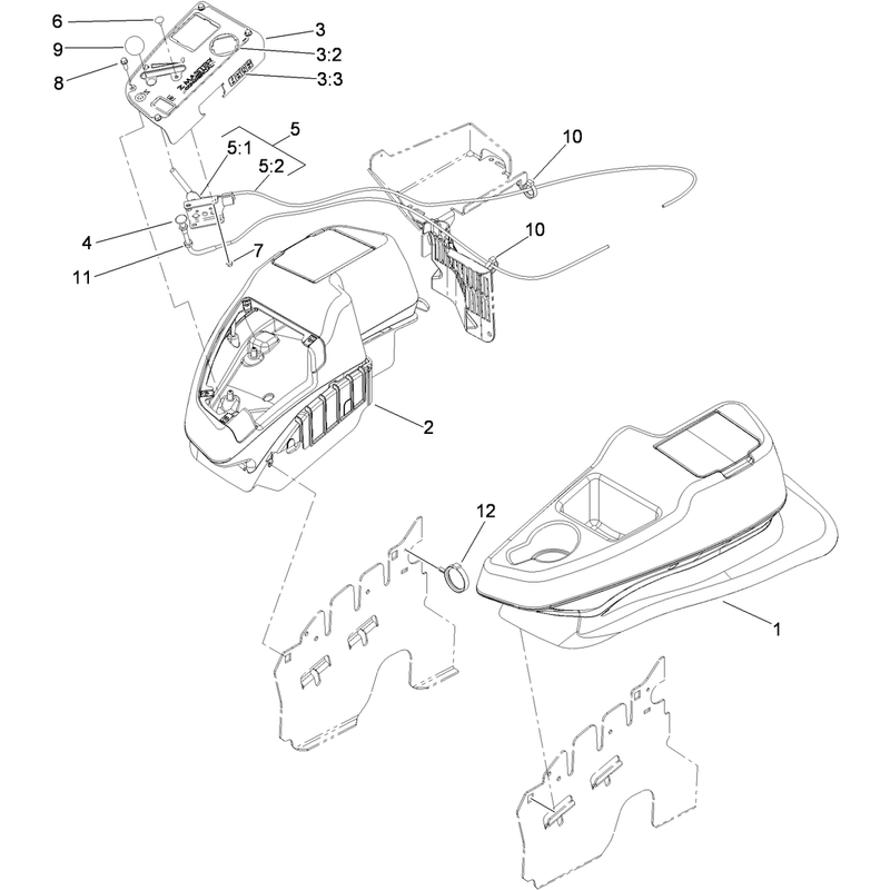 Fender, Console and Control Assembly