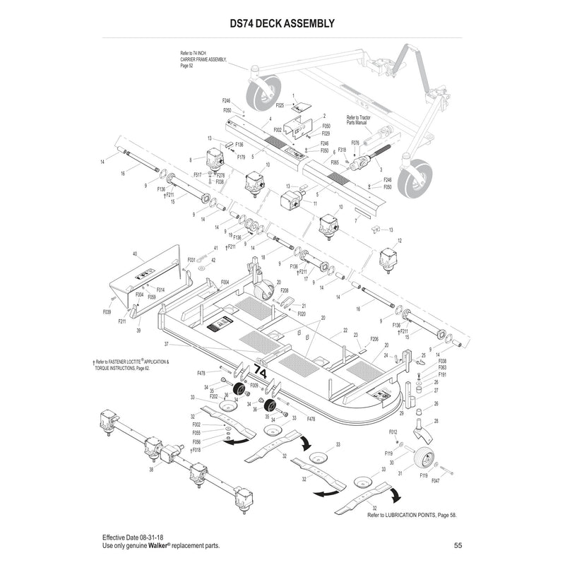 DS74 DECK ASSEMBLY
