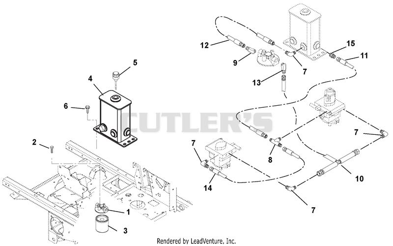 Hydraulic Tank, Filter, Pumps And Hoses