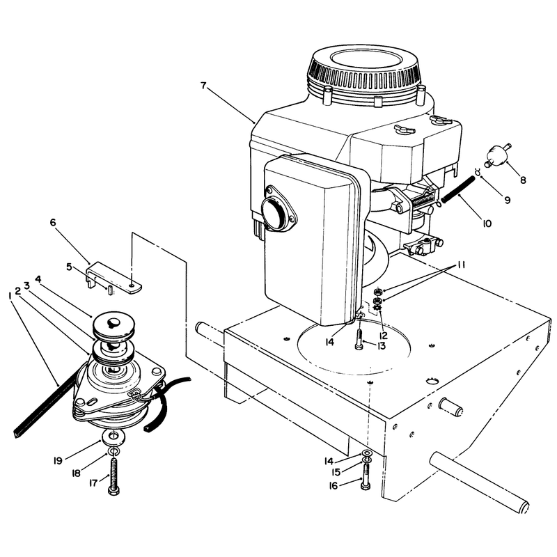 Engine and Clutch Assembly