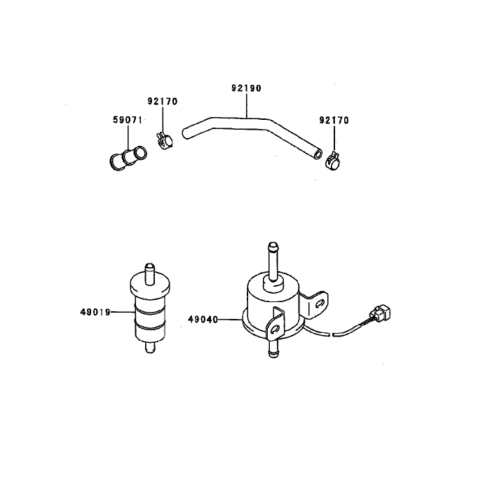 Fuel TankFuel Valve Kawasaki FD750D-AS03