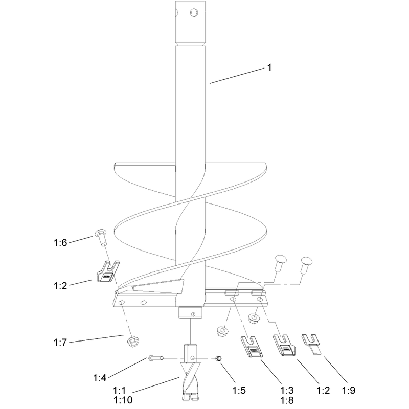 12 Inch Auger Assembly