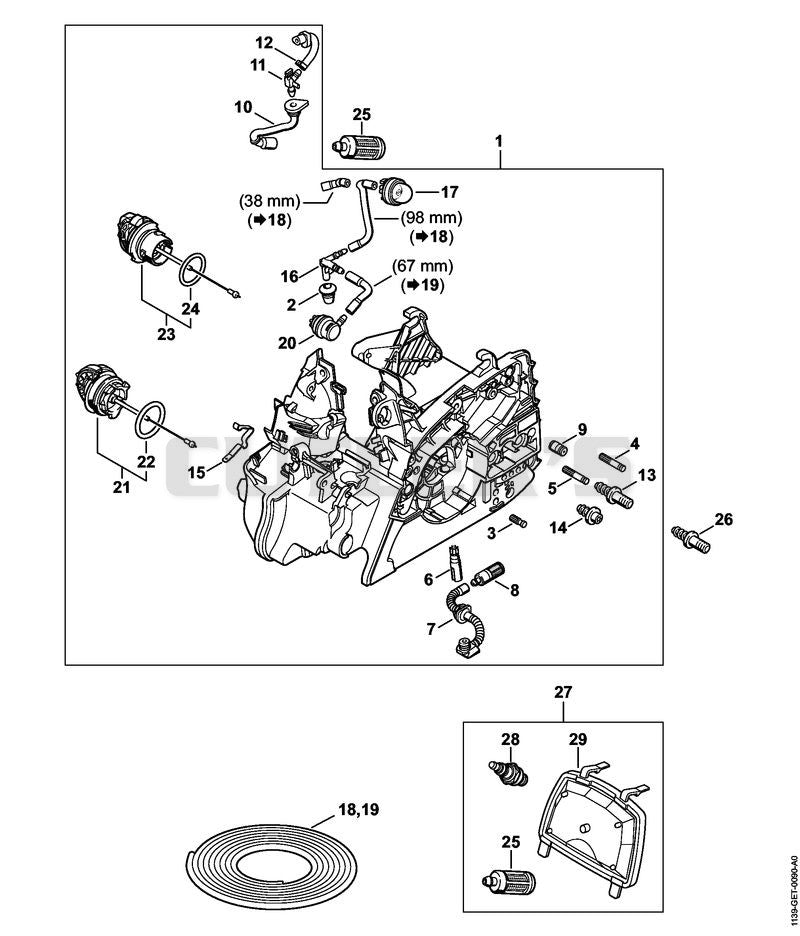 Engine housing ErgoStart/Easy2Start