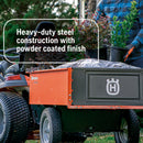 Husqvarna 588208804 DC1000S 12 Cu. Ft. Steel Swivel Dump Cart Lawn Mower Attachments with 1000-Lb. Weight Capacity
