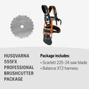 Husqvarna 966629106 555FX 53.3-cc Brushcutter clearing saw