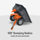 Husqvarna 584401901 DC1000p 12.5 Poly Swivel Utility Dump Cart, Lawn Mower Attachments with 1,250-Lb. Weight Capacity