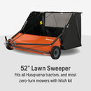 Husqvarna 529756101 52-inch Lawn Sweeper, 26 Cu. Ft. Riding Mower Attachments