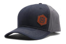 Husqvarna 535425501 One Size Fits Most Unisex Leather Patch "H" Crown Logo Black Cotton Baseball Cap