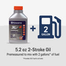 Husqvarna 593271602 XP+ 2-Stroke Oil, Synthetic Blend Engine Oil with Fuel Stabilizer, 2 Cycle Oil, 5.2 Fl Oz Bottle