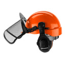 Husqvarna 592752601 592752601 Chainsaw Helmet with HDPE Shell, Face Shield, Ear Muffs and Sun Peak, Chainsaw Safety Gear