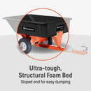 Husqvarna 538731701 DC600p 10 Cu. Ft. Poly Swivel Utility Dump Cart, Lawn Mower Attachments with 600-Lb. Weight Capacity