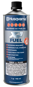 Husqvarna 584976601 XP+ Premixed 50:1 Fuel + Oil for 2-Stroke Engines, Ethanol-Free High Octane Fuel, 1 Quart