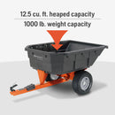 Husqvarna 584401901 DC1000p 12.5 Poly Swivel Utility Dump Cart, Lawn Mower Attachments with 1,250-Lb. Weight Capacity