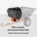 Husqvarna 584401901 DC1000p 12.5 Poly Swivel Utility Dump Cart, Lawn Mower Attachments with 1,250-Lb. Weight Capacity