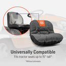 Husqvarna 588208701 Lawn Tractor Seat Cover, Fits Up To 15 Inch High Seats, Durable, Water-Resistant Riding Lawn Mower Accessories, Orange/Grey