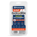 Husqvarna 529788801 X-Cut SP33G 16 Inch Chainsaw Chain, (2 PACK), .325" Pitch, .050" Gauge, 66 Drive Link