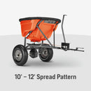 Husqvarna 588182904 130 Lb. Tow Behind Spreader with Hitch Pin, Tractor and Zero Turn Riding Mower Attachments