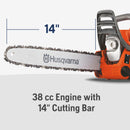 Husqvarna 970739614 120 Mark III 38.2-cc 2-cycle 14 Gas Chainsaw
