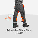 Husqvarna 587160705 587160704 Technical Apron Wrap Chainsaw Chaps 40- to 42-Inch, Chainsaw Safety Equipment with 5 Layers, Adjustable Belt and Gear Pocket, Orange
