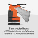 Husqvarna 587160704 Technical Apron Wrap Chainsaw Chaps 36- to 38-Inch, Chainsaw Safety Equipment with 5 Layers, Adjustable Belt and Gear Pocket, Orange
