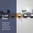 Husqvarna 585422145 X-Cut S93G 12 Inch Chainsaw Chain Replacement, 3/8" Mini Pitch, .050" Gauge, and 45 Drive Links