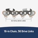 Husqvarna 585422156 X-Cut S93G 14 Inch Chainsaw Chain Replacement, 3/8" Mini Pitch, .050" Gauge, and 52 Drive Links