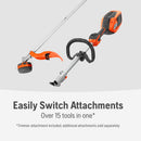 Husqvarna 970701204 330iKL 18 inch Dual Direction Straight shaft 40V Battery Powered Cordless Attachment Capable Combi Switch and String Trimmer Attachment with, 4 Ah Battery and Charger Included