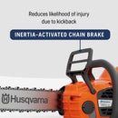 Husqvarna 970718224 Power Axe 435i 16 inch 40V Battery Powered Cordless Chainsaw, 7.5 Ah Battery and Charger Included