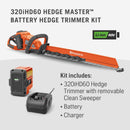 Husqvarna 970592602 MAXÂ Hedge Master 320iHD60 24 inch 40V Battery Powered Cordless Hedge Trimmer, 4 Ah Battery and Charger Included