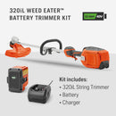 Husqvarna 970480104 320iL 16 inch Dual Direction Straight Shaft 40V Battery Powered Cordless String Trimmer, 4 Ah Battery and Charger Included