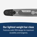 Husqvarna 536592893 X-Tough Light 28-in Laminated Chainsaw Guide Bar, 3/8" Pitch, .058" Guage, 93 Drive Links